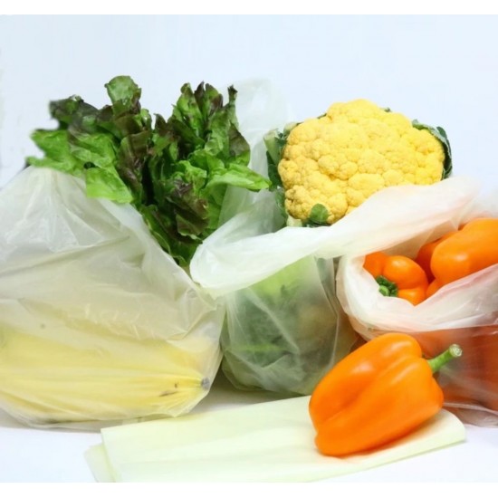 Pungi Biodegradabile, Dimensiune 22x11x42 cm, 500 Buc/Bax, pentru Fructe si Legume, cu Top Perforat,  Culoare Alba, Pungi Compostabile, Sacose Bio, Pungi Biodegradabile, Pungi Bio, Sacose Compostabile, Pungi Ecologice, Pungi Reciclabile, Sacose Eco