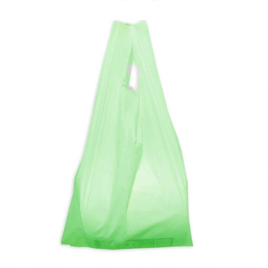 Set 50 de Pungi Biodegradabile BrandPaper, 30x9x60 cm, Verzi, Pungi Biodegradabile, Sacose din Plastic Bio, Pungi ECO, Plase Ecologice, Sacose Biodegradabile din Porumb, Saci Biodegradabili, Sacose Tip Maieu Bio