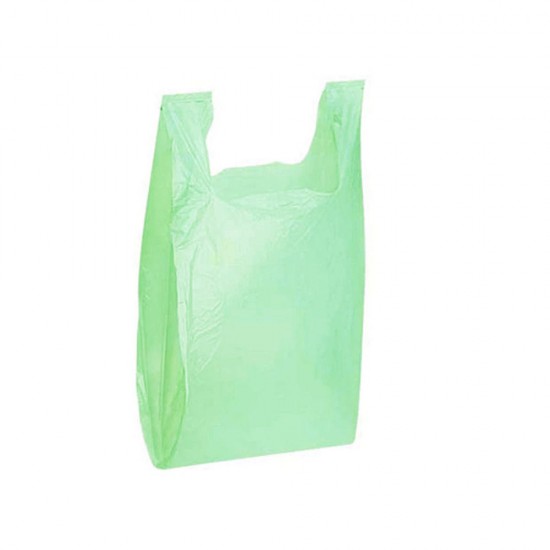 Set 50 de Pungi Biodegradabile BrandPaper, 30x9x60 cm, Verzi, Pungi Biodegradabile, Sacose din Plastic Bio, Pungi ECO, Plase Ecologice, Sacose Biodegradabile din Porumb, Saci Biodegradabili, Sacose Tip Maieu Bio