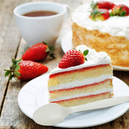 Lingurite Biodegradabile Albe din PLA, Dimensiune 10.5 cm,  100 Buc/Set - Lingurite Ecologice si Compostabile