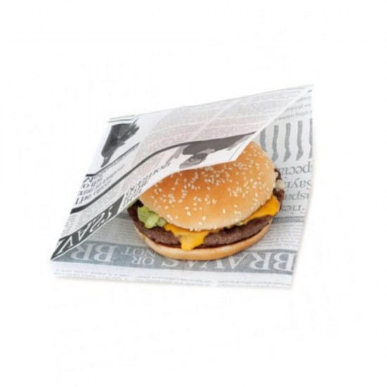 Set 2000 Coltare Hartie Hamburger, 16.5x17 cm, Model Take Away, Ambalaje Hartie Fast Food, Ambalaje Hartie Hamburgeri, Coltare Hartie Hamburgeri, Set Coltare Hartie Imprimata Hamburgeri, Hartie Imprimata pentru Hamburgeri, Coltare Take Away
