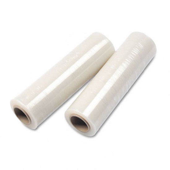 Set 6 Buc Folie Stretch pentru Uz Manual 2 Kg/Rola, 23 MIC, Folie Net 1.3 Kg si Tub Carton 700 g - Folie pentru Ambalare si Paletizare