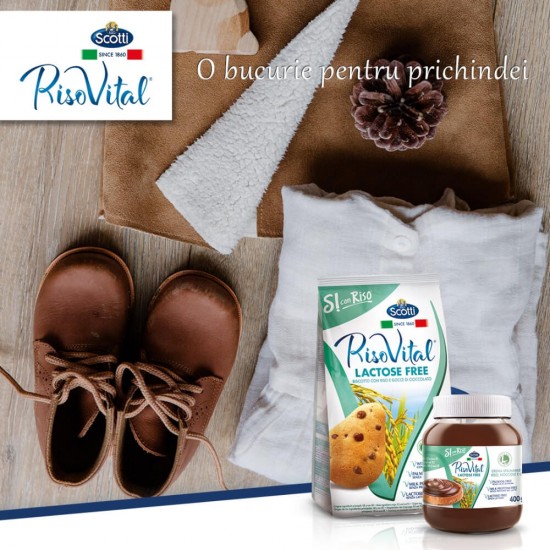 Biscuiti din Orez cu Bucati de Ciocolata Riso Vital, 350g, Biscuiti fara Lactoza cu Ciocolata, Biscuiti Vegani, Biscuiti Naturali, Biscuiti cu Faina de Orez, Biscuiti cu Ciocolata, Biscuiti cu Bucati de Ciocolata, Biscuiti Riso Vital