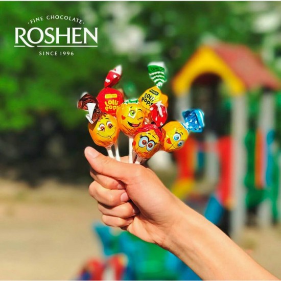 Acadele cu Gust de Fructe si Bubble Gum Roshen Lolli Pops, 920g, Acadele, Acadele cu Bubble Gum, Acadele cu Aroma, Acadele Roshen, Acadele Colorate, Acadele pe Bat, Acadele pe Bat Roshen 
