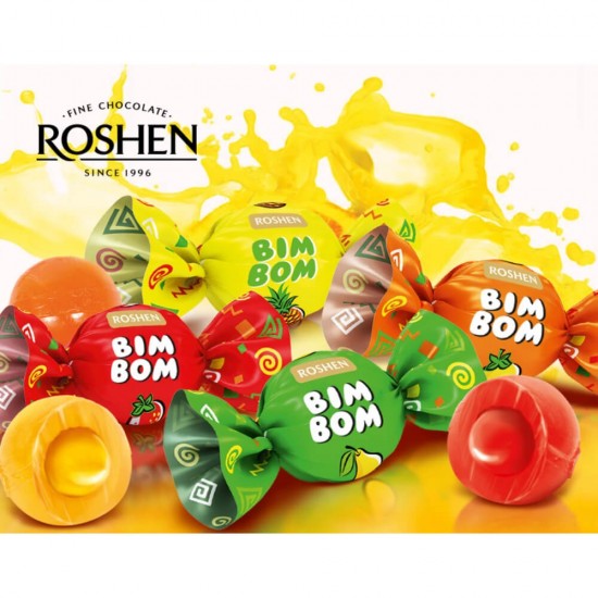 Bomboane cu Umplutura de Fructe Roshen Bim-Bom, 1Kg, Diverse Arome, Bomboane Roshen, Bomboane cu Umplutura, Bomboane cu Aroma, Bomboane cu Fructe, Roshen Bomboane, Roshen Bomboane cu Umplutura, Bomboane cu Umplutura de Fructe, Bomboane Roshen Fructe 