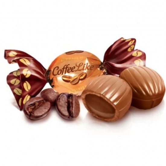 Caramele Roshen Coffee Like, 1Kg, Umplutura de Cafea cu Lapte ,Caramele Cafea, Caramele cu Cafea, Caramele Cafea Roshen, Bomboane Roshen, Bomboane cu Umplutura, Bomboane cu Aroma Cafea, Bomboane cu Cafea, Roshen Bomboane, Roshen Bomboane cu Cafea