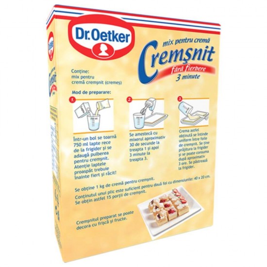 Mix Crema pentru Cremsnit Dr. Oetker, 230 g, Mixuri Creme pentru Prajituri Cremsnit Dr. Oetker, Mix Creme pentru Preparat Cremsnit Dr Oetker, Dr. Oetker Amestec Crema Cremsnit, Mix pentru Crema Cremsnit, Mix pentru Crema Cremes