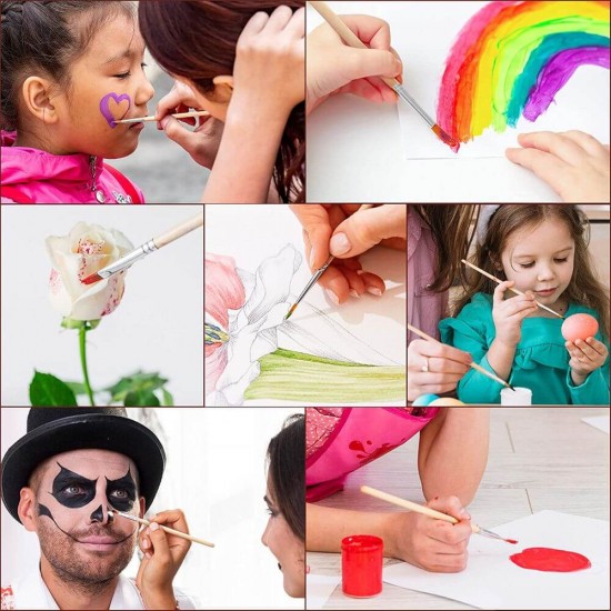 Pensule DACO, 3 Buc/Set, Varf Rotund cu Par de Ponei, Pensula Pictura, Pensule Pictura, Pensule Daco, Pensule Pictura Daco, Pensule Par Ponei, Accesorii Pictura, Pensule Pictura Acrilica, Set Pensule