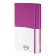 Agenda Dictando Nedatata DACO, 160 File, 14.2x21 cm, Format A5, 70 g/m², Imitatie de Piele/Textil, Alb/Violet, Agenda Nedatata, Agende Birou cu 160 de Foi, Agenda Office cu 160 File, Agende Office de Birou cu 160 File, Agenda Simpla de Birou