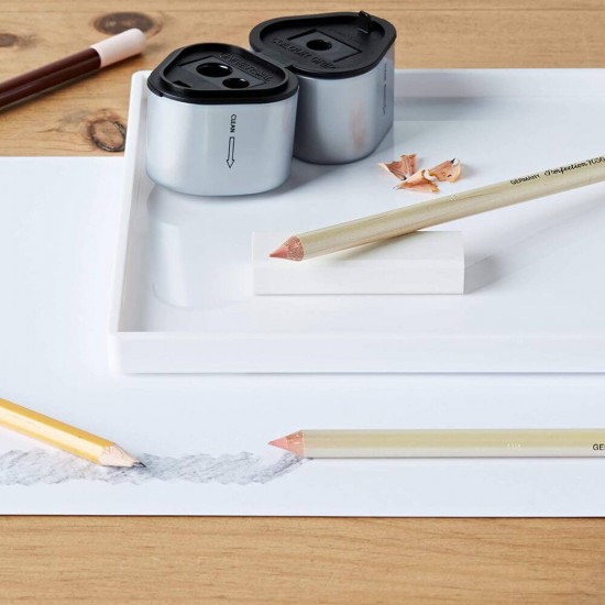 Ascutitoare Tripla cu Container Faber-Castell Grip 2001, Gri, Ascutitori, Faber-Castell Ascutitori, Faber-Castell Grip 2001 Ascutitoare Creioane, Ascutitori Plastic pentru Scoala, Ascutitori Scoala, Ascutitori Creioane, Ascutitoare de Birou