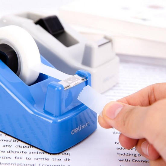 Dispenser Banda Adeziva Deli E811, 18 mm, Albastru, Suport Banda Adeziva, Suporturi si Dispensere Banda Adeziva, Deli Dispenser Banda Adeziva, Dispenser Banda Scotch, Suport si Dispenser Banda Scotch, Dispensere Scotch pentru Birou