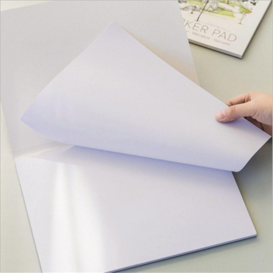 Bloc de Desen A4 pentru Marker DACO, 24 File, 130 g/m², Hartie Lucioasa, Bloc Spiralat, Bloc pentru Desen, Bloc pentru Marker, Bloc Marker, Bloc A4, Bloc Desen Marker, Marker Layout, Bloc de Desen, Materiale Arta