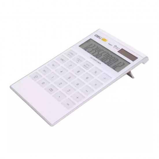 Calculator de Birou Deli 1211, 12 Digits, Alb, Alimentare Dubla, Calculator Birou, Calculator de Birou, Calculatir Birou 12 Digits, Calculator Birou cu Verificare si Corectie, Calculator Birou Deli 