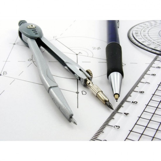 Compas Metalic DACO, Diametru Maxim Cerc 34 cm, Compas Matematica, Compas Scolar, Compas pentru Scoala, Compas pentru Scolari, Compas pentru Geometrie, Compas Desen Tehnic, Rechizite Scolare, Instrumente Geometrie