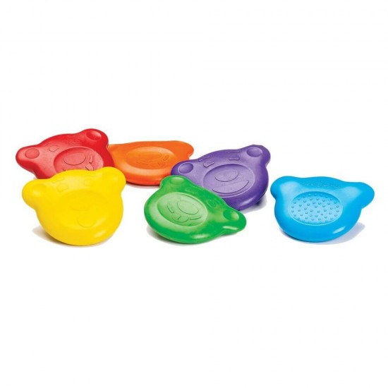 Set 6 Creioane Cerate Teddy CARIOCA, Model Ursulet si Grip pentru Manipulare Usoara, 6 Culori Diferite, Creioane Cerate Copii, Creioane Cerate Bebelusi, Creion Cerat, Creioane Cerate Colorate, Creioane Cerate Non Toxice, Creioane Cerate Ursuleti