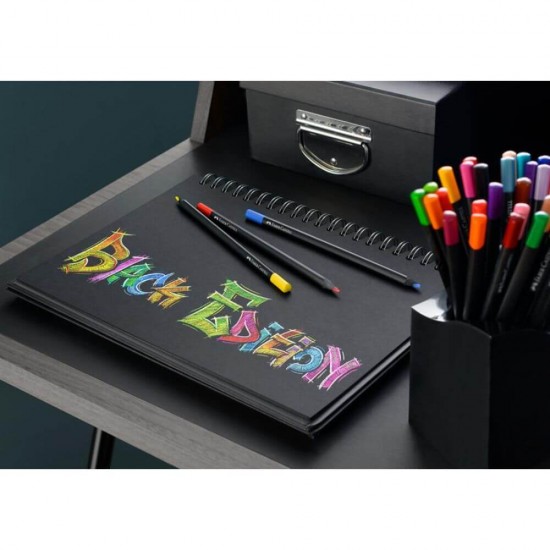 Set 12 Creioane Colorate Faber-Castell Black Edition, Triunghiulare, Lemn Negru, Creioane Faber Castell Black Edition, Creioane Colorate Black Edition, Creioane Colorate Corp Negru, Creioane Colorate Triunghiulare, Creioane Colorate Rezistente