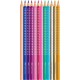 Set Cadou 12 Creioane Colorate Sparkle Faber-Castell, Diverse Culori, Creioane Colorate Set, Creioane Colorate Faber-Castell, Set Creioane Colorate, Set Cadou de Creioane Colorate, Seturi Cadou Creioane Colorate, Creioane Colorate la Set
