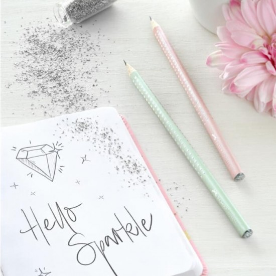 Creion Grafit Faber-Castell Sparkle, Duritate Mina B, Alb Cocos, Creion Faber-Castell, Faber-Castell Sparkle Creion, Creion Alb Cocos, Creion B, Creion Mina B, Faber-Castell Mina B, Creion Grafit Mina B, Creion Desen, Creion Mina, Creion Grafica