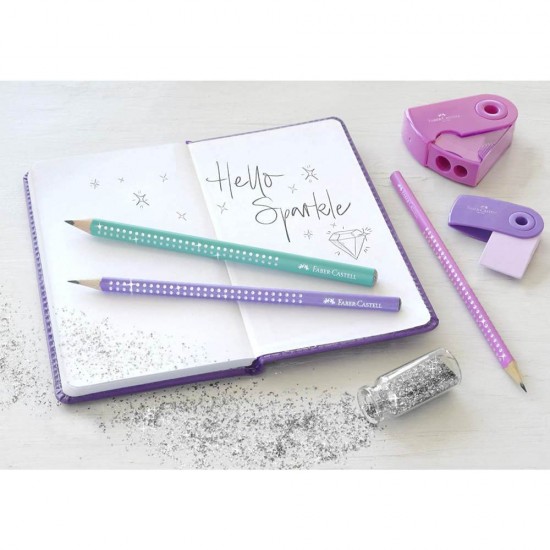 Creion Grafit Sparkle 2019 Faber-Castell, Mina B, Corp Turcoaz, Creioane Grafit, Creioane Faber-Castell, Creion Faber Castell, Creion B, Creion Mina B, Creion Desenat, Creion Schite, Creion pentru Scoala, Creion de Desen, Creion Clasic