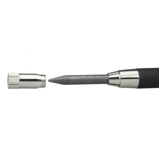 Creion Mecanic MILAN Metalic, Mina de 5.2 mm, Radiera si Ascutitoare Incorporate, Corp de Culoare Neagra, Creioane Mecanice, Creion Mecanic cu Mina, Creioane Mecanice cu Mina, Creion Mecanic cu Radiera, Creion Mecanic 5.2 mm, Creion Mecanic Negru