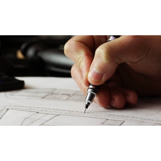 Creion Mecanic Ergonomic Deli, 0.5mm Mina, Suprafata Moale, Corp Violet, Creion Mecanic Clasic, Rechizite Scolare, Instrumente de Scris, Creion Mecanic Desen, Creioane Mecanice Deli, Creion Mecanic Colorat