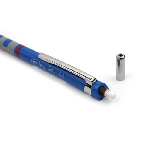 Creion Mecanic ROTRING Tikky III, Mina de 0.5 mm, Albastru, Corp din Plastic cu Radiera, Creion Mecanic Albastru, Creioane Mecanice, Creion Mecanic Rotring, Creion Mecanic cu Mina, Creioane Mecanice cu Mina, Creion Mecanic 0.5 mm, Creion Mecanic Plastic