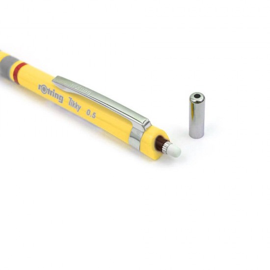 Creion Mecanic ROTRING Tikky III, Mina de 0.5 mm, Galben, Corp din Plastic cu Radiera, Creion Mecanic Galben, Creioane Mecanice, Creion Mecanic Rotring, Creion Mecanic cu Mina, Creioane Mecanice cu Mina, Creion Mecanic 0.5 mm, Creion Mecanic Plastic