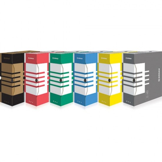 Cutie Arhivare 340x297x120 mm,Carton, Culoare Gri, Cutii Arhivare Documente DONAU, Cutii Carton Arhivare, Cutii Organizare Documente