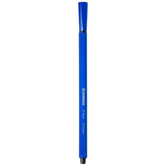 Fineliner cu scriere de 0.4 mm, 10 Buc/Set, Corp Hexagonal,Albastru, Instrumente de Scris, FineLinere DONAU, Pixuri DONAU