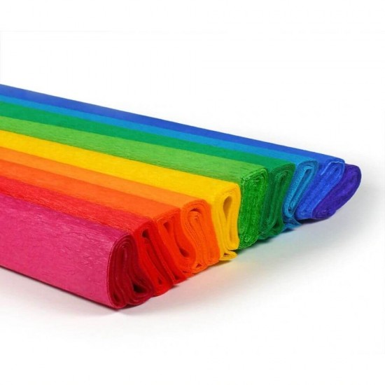 Hartie Creponata Asortata DACO, 50x200 cm, 10 Buc/Set, 10 Culori, Hartie Creponata, Set Hartie Creponata, Role Hartie Creponata, Hartie Creponata Asortata, Foi Hartie Creponata, Hartie Colorata Creponata, Rechizite Scolare, Papetarie