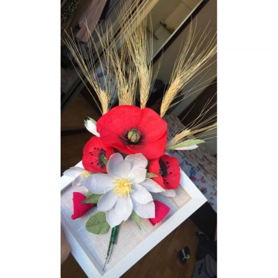 Hartie Floristica DACO, 50x250 cm, 5 Buc/Set, 180 g/m², Rosu Carmin, Hartie Creponata Floristica, Hartie Modelare Flori, Rola Hartie Creponata Floristica, Hartie Floristica 180 g, Rola Hartie Floristica, Hartie Floristica Colorata