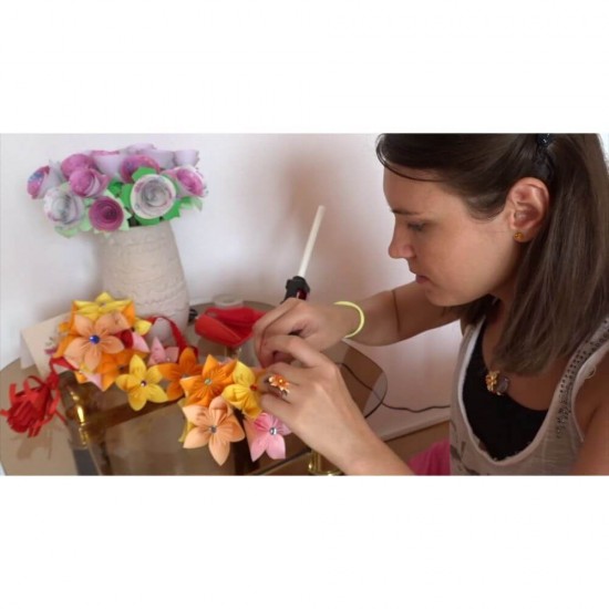 Hartie Floristica DACO, 50x250 cm, 5 Buc/Set, 180 g/m², Rosu Carmin, Hartie Creponata Floristica, Hartie Modelare Flori, Rola Hartie Creponata Floristica, Hartie Floristica 180 g, Rola Hartie Floristica, Hartie Floristica Colorata
