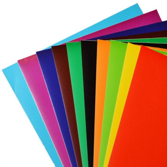 Hartie Glasata Lucioasa A4 Ecada, 10 Coli/Top, 130 g/m², 10 Culori, Hartie Glasata, Hartie Glasata Lucioasa, Hartie Glasata Colorata, Hartie Glasata Culori Asortate, Hartie Glace, Hartie Glasata A4, Rechizite Scolare