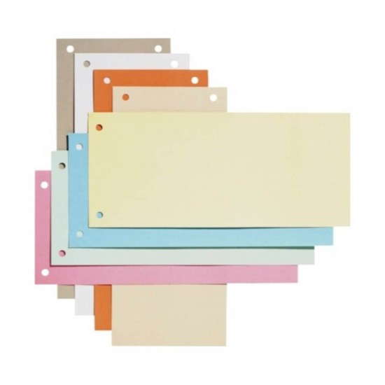 Set 100 Separatoare Carton Ecada pentru Documente, 10.5x24 cm, 160 g/m², Galbene, Separator pentru Documente, Separator Documente Carton, Separator Documente, Set Separator Documente