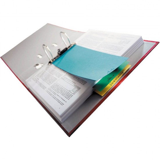 Set 100 Separatoare Carton Ecada pentru Documente, 10.5x24 cm, 160 g/m², Galbene, Separator pentru Documente, Separator Documente Carton, Separator Documente, Set Separator Documente