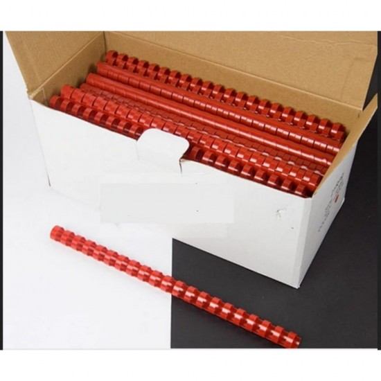 Inele din Plastic Indosariere ECADA, 8 mm, 40 Coli, 100 Buc/Set, Rosu, Inele Plastic, Inele de Indosariat, Spirale din Plastic de Legat, Spirale de Indosariat, Spirale Plastic de Indosariat, Accesorii Indosariere