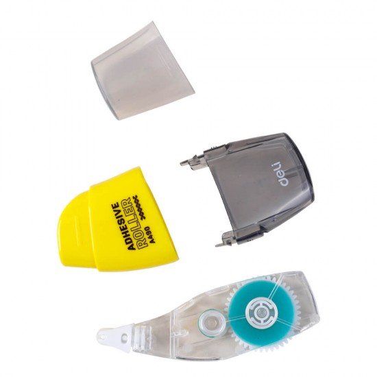 Roller Adeziv Permanent Deli, 6mm x 8m, Lipici Banda, Banda Lipici, Banda de Lipici, Lipici Dispenser Banda, Roller Adeziv Permanent cu Aplicare Rapida, Roller Adeziv Permanent Ideal pentru Fotografii