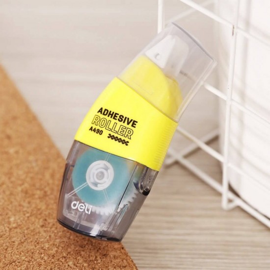 Roller Adeziv Permanent Deli, 6mm x 8m, Lipici Banda, Banda Lipici, Banda de Lipici, Lipici Dispenser Banda, Roller Adeziv Permanent cu Aplicare Rapida, Roller Adeziv Permanent Ideal pentru Fotografii