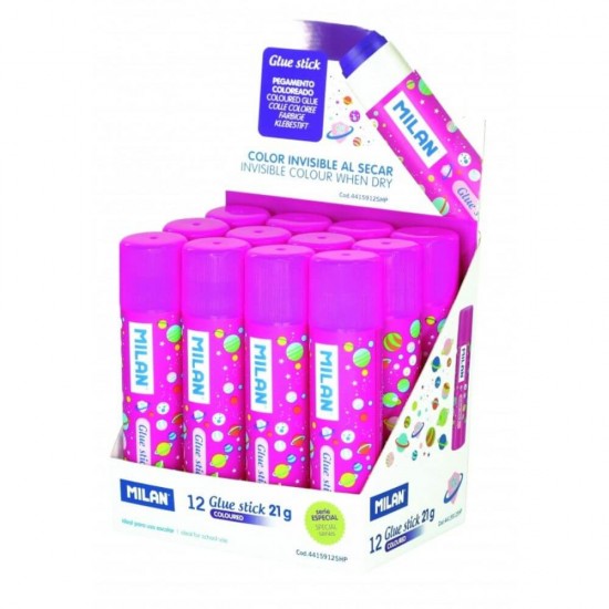 Lipici Solid Tip Stick MILAN, 21 g, Mov, Lipici pentru Uz Scolar, Lipici Scoala Solid, Lipici Scoala, Lipici Milan, Lipici Solid, Lipici pentru Craft, Lipici Milan Stick