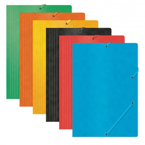 Set 10 Mape din Carton A4 cu Burduf si Elastic pe Colturi, Neagra, Mapa OFFICE Products, Mapa pentru Documente, Mapa pentru Organizat, Mapa pentru Depozitat 