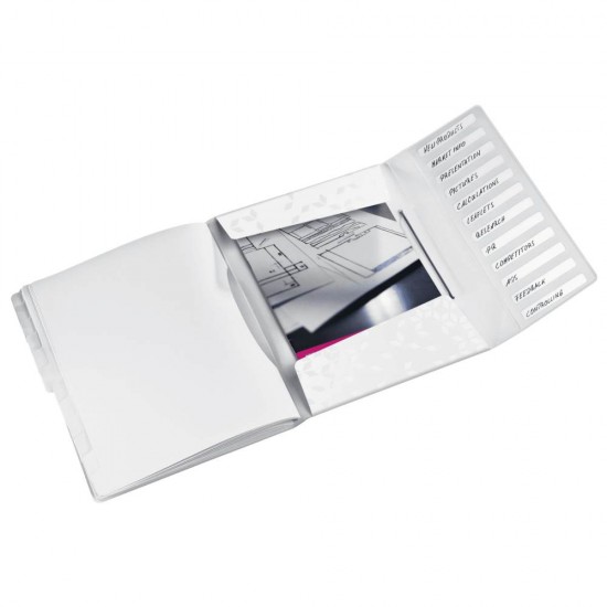 Mapa cu 12 Separatoare Leitz Wow, Plastic, Alb, Mapa Documente, Mapa cu Separatoare, Mape Documente, Mape Separatoarea, Mape Acte, Mapa Prezentari, Mapa Acte, Mapa Arhivare, Mapa Organizare, Mapa Birou, Mape Organizare, Mape pentru Birou