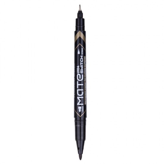Marker CD Deli, Doua Capete, 0.5/1 mm, Negru, Marker CD Negru, Marker pentru CD, Marker Negru pentru CDuri, Marker Negru CD, Marker cu Doua Capete, Marker Doua Capete, Marker CD cu Doua Capete, Marker CD Doua Capete