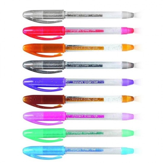 Pix cu Gel PENSAN Glitter, Mine Diferite Culori cu Sclipici, 60 Buc/Set, Varf 1 mm, Corp din Plastic Transparent, Pixuri cu Gel, Pix cu Sclipici, Pix Glitter, Pixuri cu Sclipici, Pixuri Glitter, Pix cu Gel cu Sclipici, Rechizite Scolare