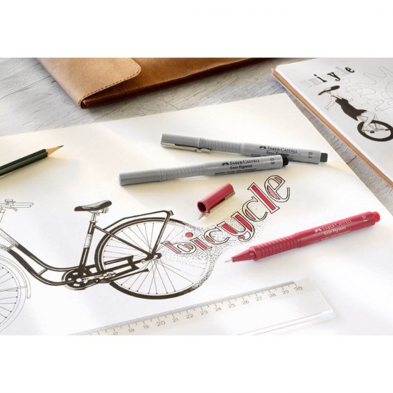 Liner Negru 0.5 mm Faber-Castell Ecco Pigment, Pix Liner Faber Castell, Liner Scriere Neagra, Liner Negru Faber Castell, Liner 0.5 Faber Castell, Liner Faber Castell Ecco Pigment, Liner Negru 0.5 Faber Castell, Fineliner Faber Castell