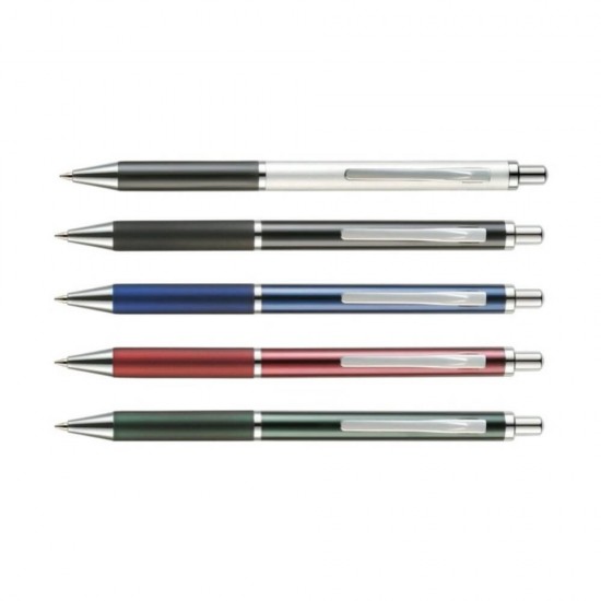 Pix Metalic AIHAO, Varf 1 mm, Scriere Albastra, Mecanism Retractabil, Corp Verde, Pixuri AIHAO BR249, Pixuri Metalice, Pix Albastru, Pixuri Albastre, Set de Pixuri, Pixuri Scoala, Set Pixuri Albastre