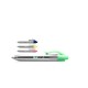 Pixuri MILAN Silver, Varf 1 mm, 20 Buc/Set, Scriere Albastra, Corp Metalic Multicolor, Pixuri cu Mecanism, Instrumente de Scris, Rechizite, Pixuri Albastre Milan, Pix Albastru, Pixuri Scoala