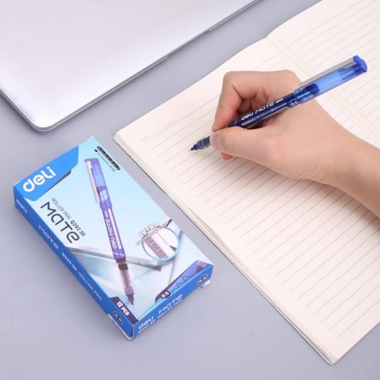 Roller Free Ink Albastru Deli Mate 0.7 mm, Roller cu Cerneala Albastra, Roller Mina Albastra, Roller Deli Mate Free Ink, Rolere Albastre, Roller 0.7 mm, Rollere 0.7 mm, Accesorii Birou Deli, Accesorii Birotica Deli