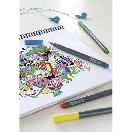 Pix Liner Faber-Castell Grip, Negru, Grosime Varf 0.4 mm, Pix Faber-Castell, Pixuri Faber-Castell, Pixuri Liner, Linere Faber-Castell, Pix Liner Subtire, Pix Fine Liner, Pixuri Fine Liner, Liner Varf 0.4 mm, Liner Subtire, Liner Negru, Linere Negre