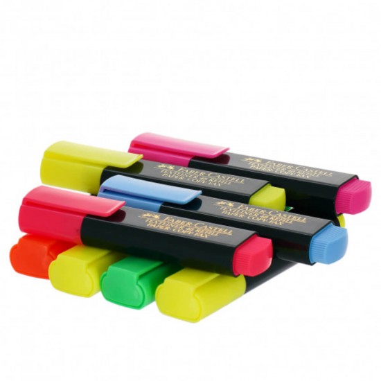 Set 8 Textmarkere 1548 Faber-Castell, Culori Diverse, Evidentiator Faber-Castell, Evidentiator 1548, Evidentiatoare Faber-Castell, Markere Faber-Castell, Markere Permanente, Markere Faber-Castell Permanente, Marker de Scris