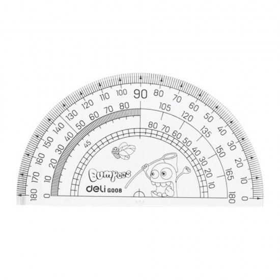 Set Geometrie, Deli, 4 Piese, Rechizite Scolare, Accesorii pentru Scoala, Deli Set pentru Geometrie, Liniare pentru Scoala